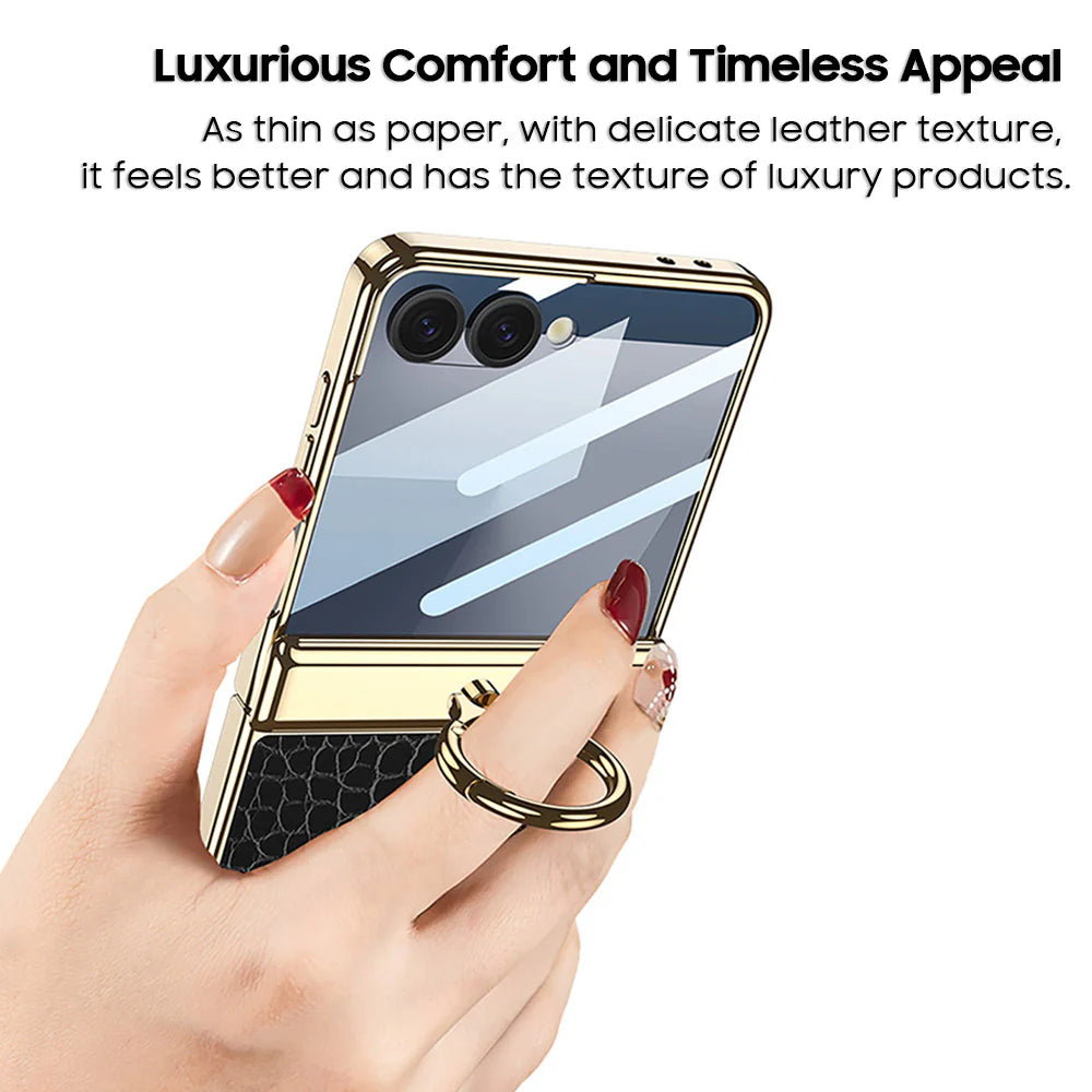 Electroplated Ring Leather Case