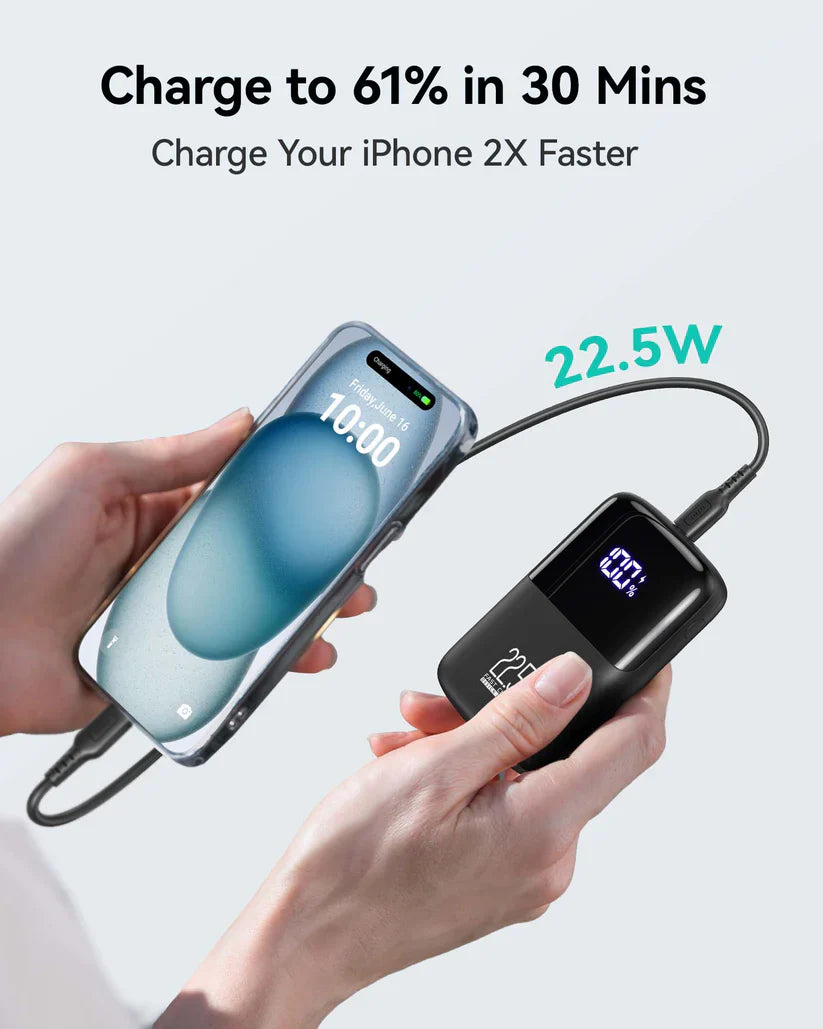 USB C Power Bank 10000mAh, 3-Port Design