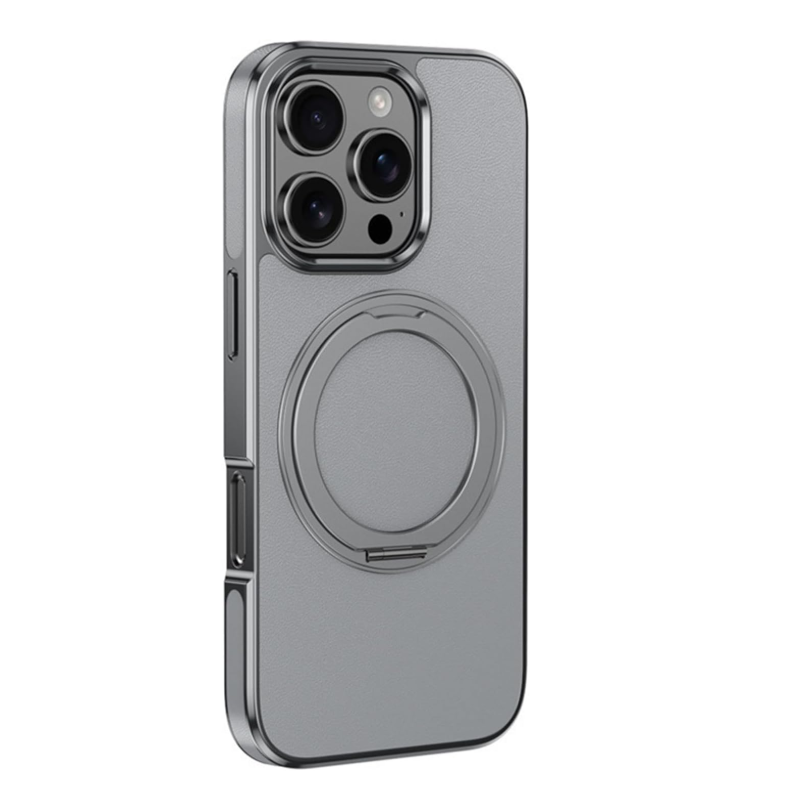iPhone - Luxury Genuine Leather Case with Rotating Stand