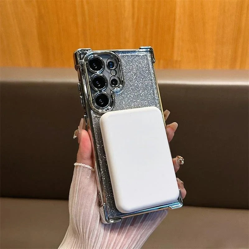 Galaxy S Series - Luxury Glitter Ring Stand Case