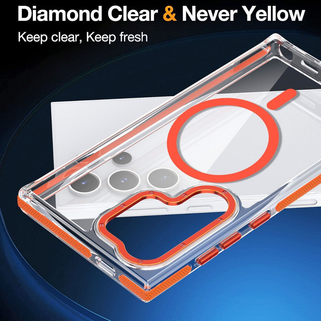 Galaxy S Series - Transparent Shockproof Magnetic Case