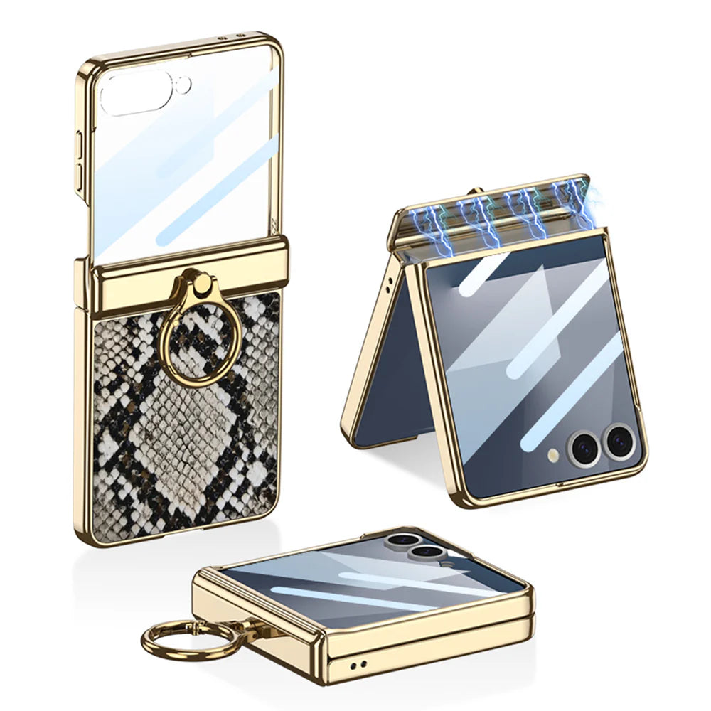 Electroplated Ring Leather Case