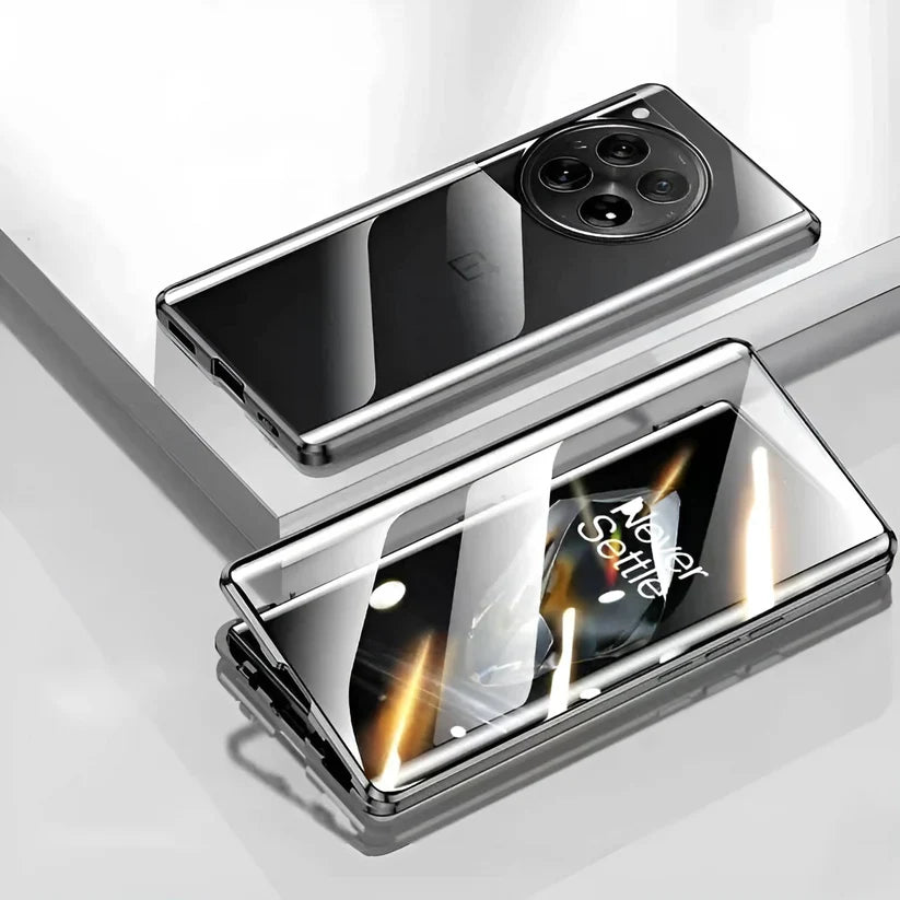 OnePlus Series - 360° (Front+Back) Metal Body Protection Glass Case